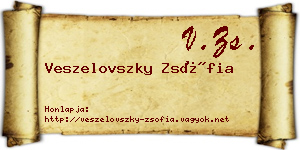 Veszelovszky Zsófia névjegykártya