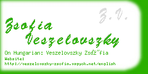 zsofia veszelovszky business card